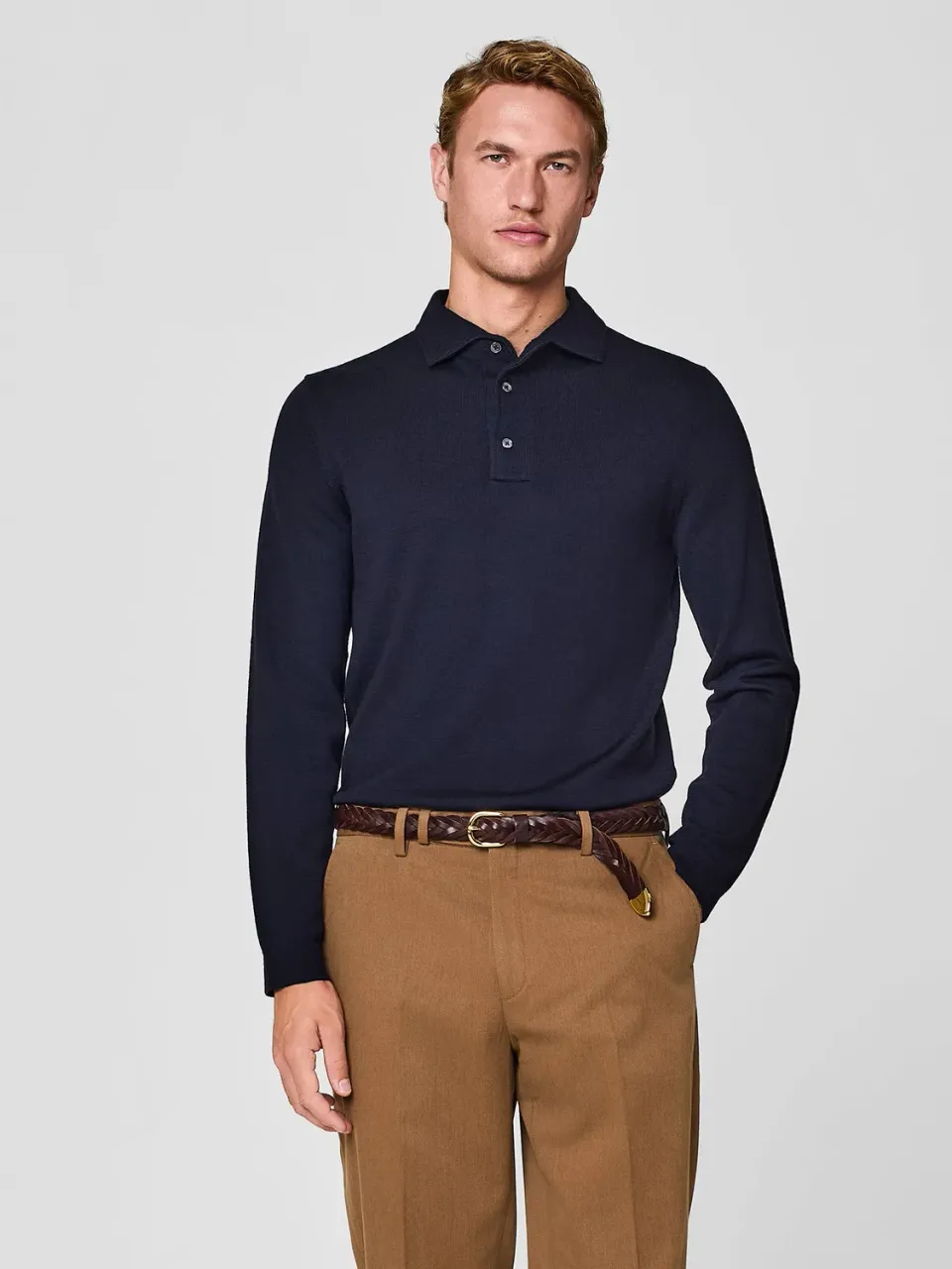 Paul Taylor Polo Lana Merino Ultrafine Blu Finezza 14