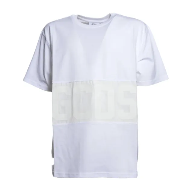 GCDS Band Logo Tonal Z0MLQC109 T-shirt Bianca