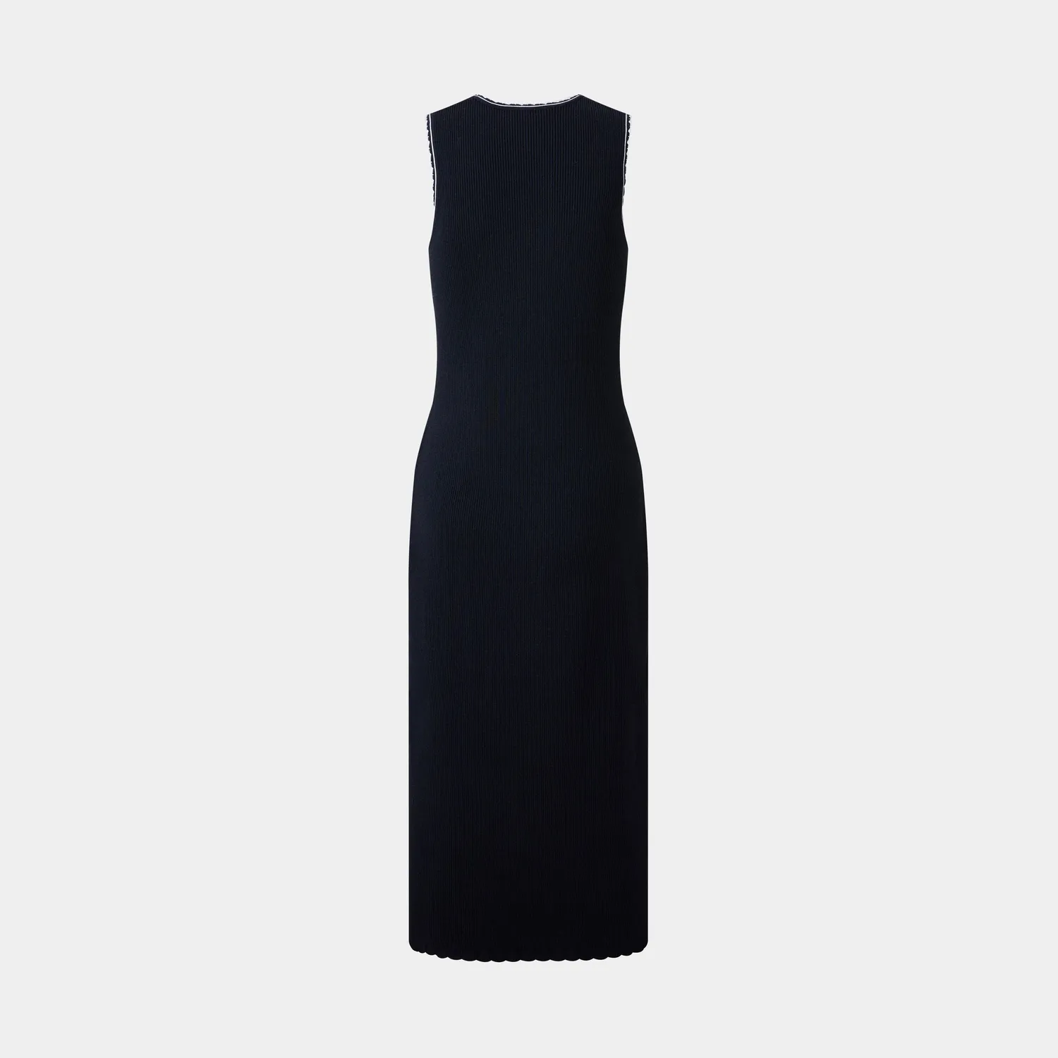 PORTS Navy Dress Contrast abito blu colletto contrasto
