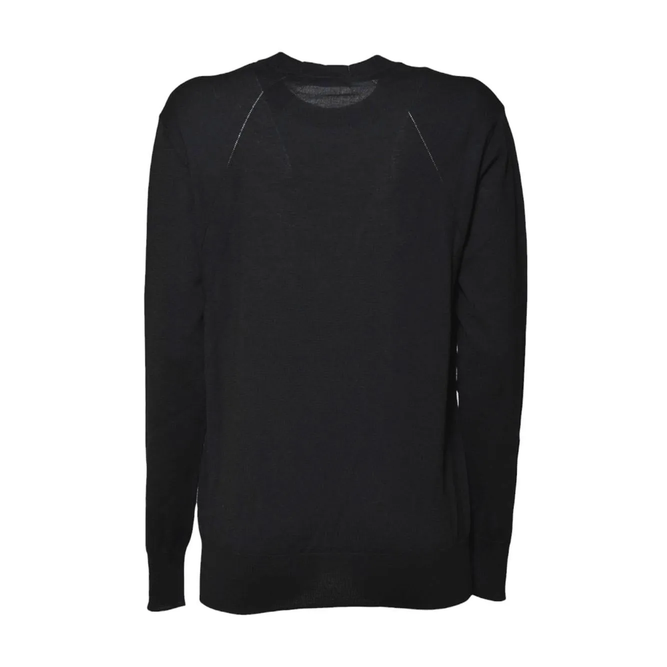 Jil Sander J04GP0001 pullover nero lana girocollo over