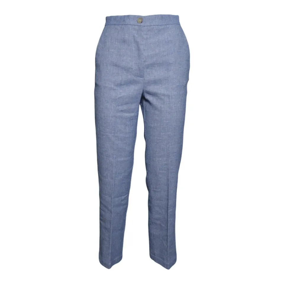 Solotre M1AB0118ABU86S pantalone denim blu lino
