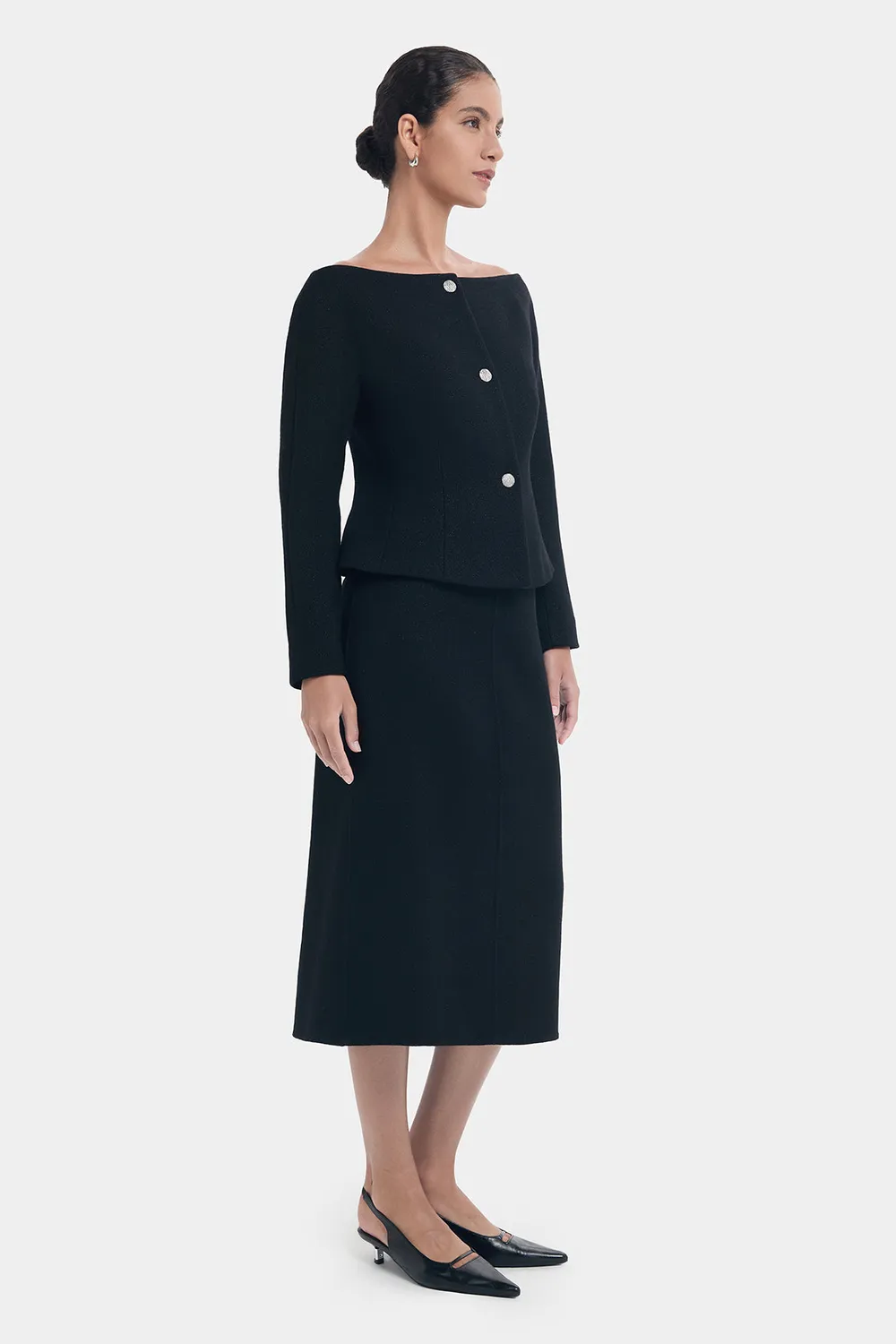 PORTS Class Twist Off Shoulder giacca black mix spalle scoperte