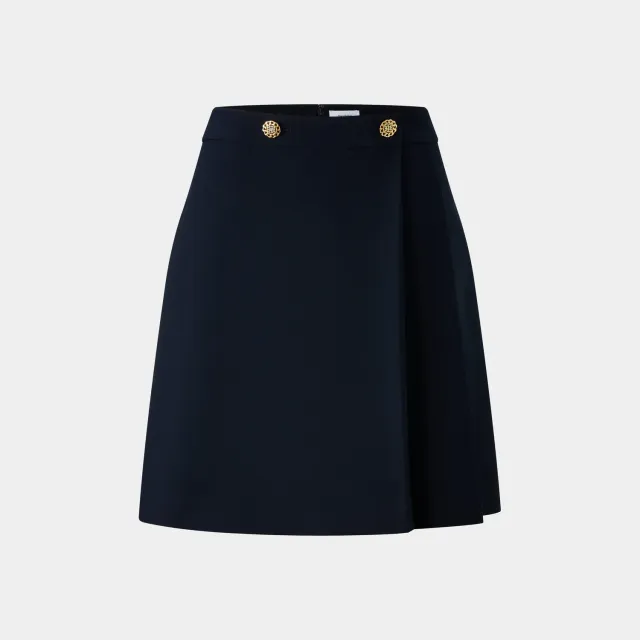 PORTS Gold Button Wrap gonna navy bottoni oro