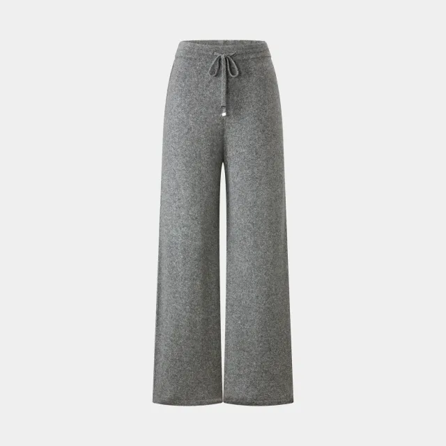 PORTS Wide-Leg Knit Jogging pantaloni grigi palazzo