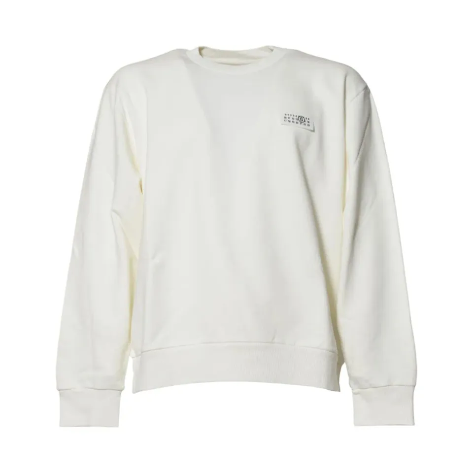 MM6 Maison Margiela SH2GU0025M25024 felpa bianca cotone