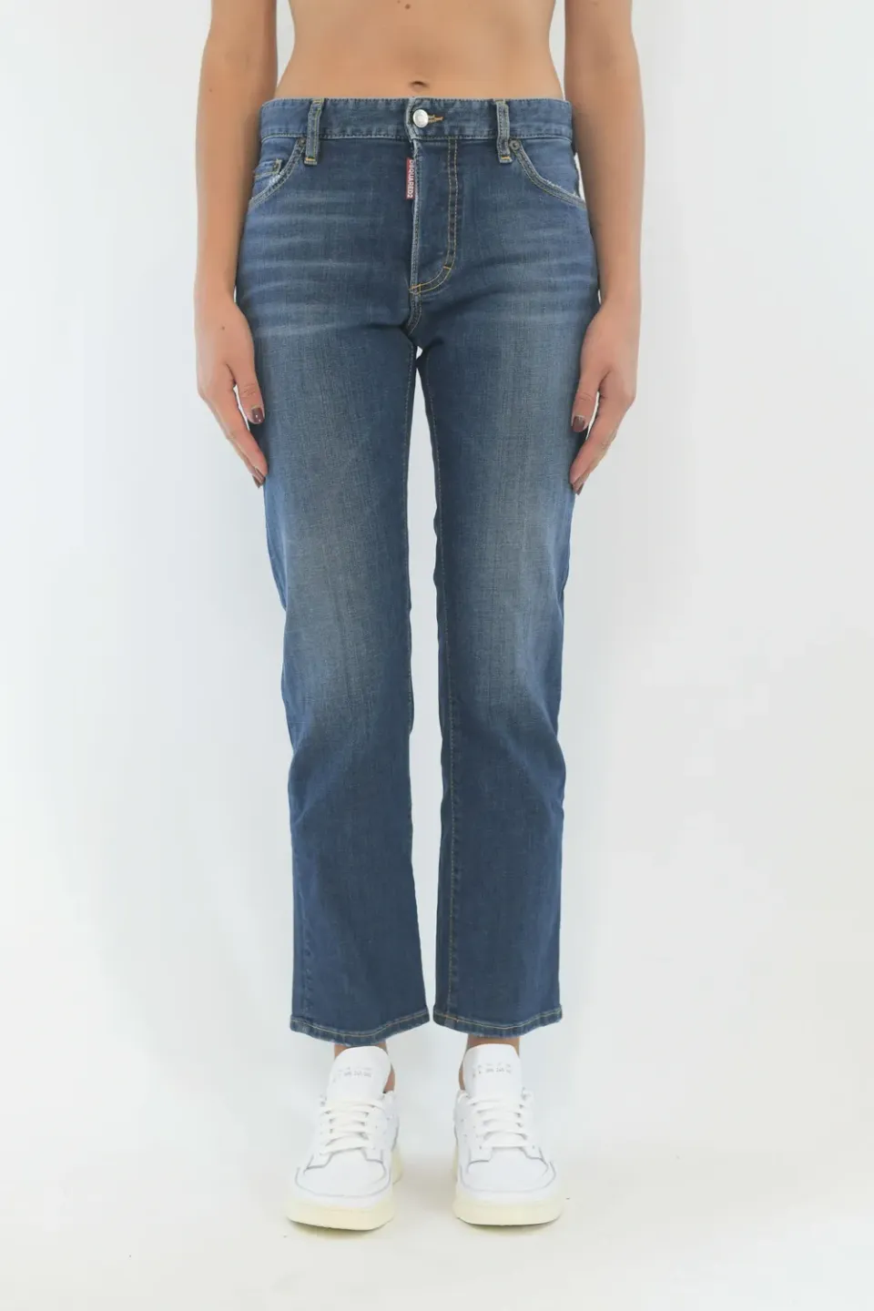 Dsquared2 S75LB0192S30664 jeans boyfriend blu denim taglia 40