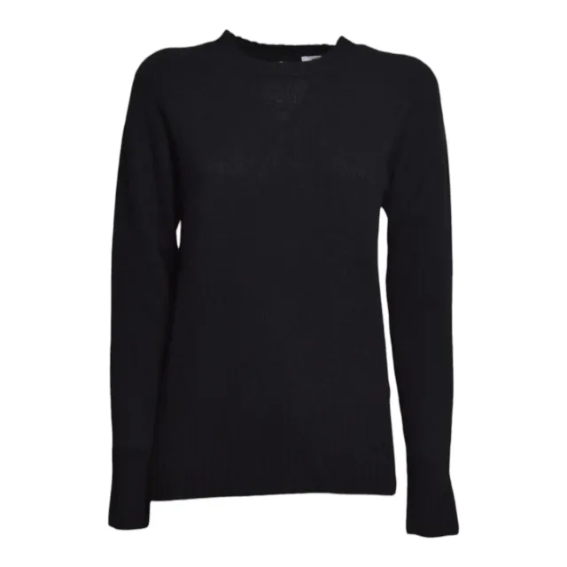 Solotre M3AC0015 maglia cardigan nera donna lana