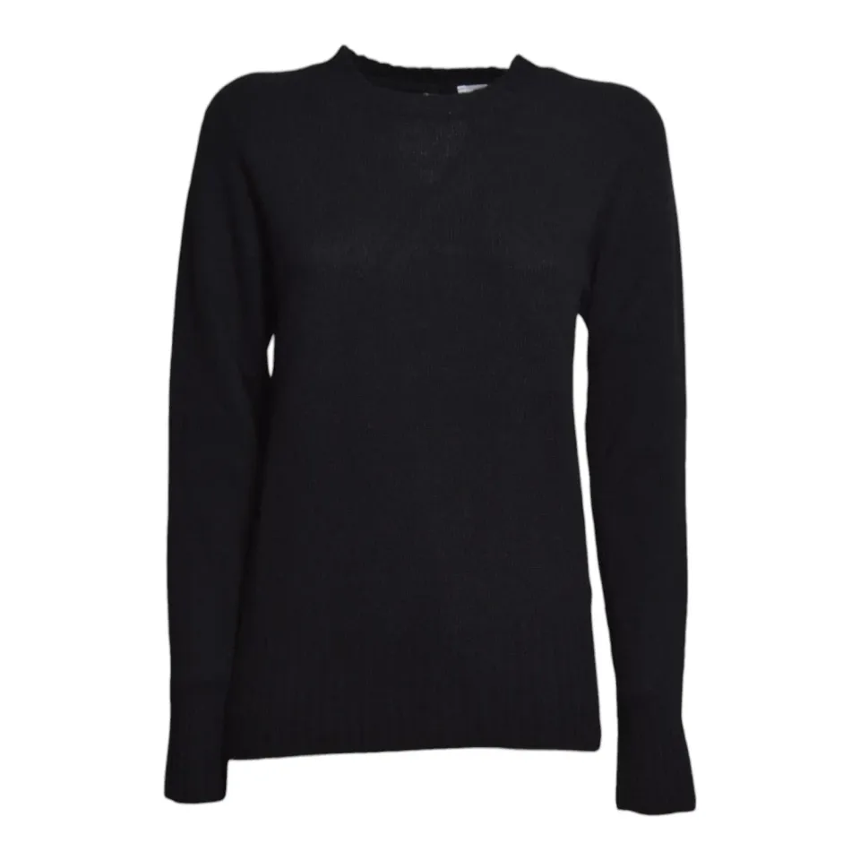 Solotre M3AC0015 maglia cardigan nera donna lana
