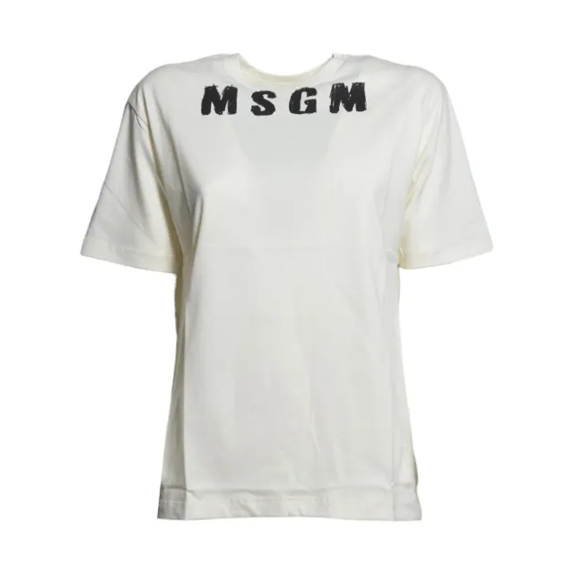 Msgm Junior F6MSJUTH017 t-shirt crema bambino
