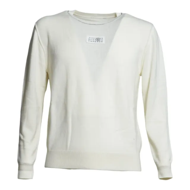 MM6 Maison Margiela M6101 cardigan panna 14A misto lana