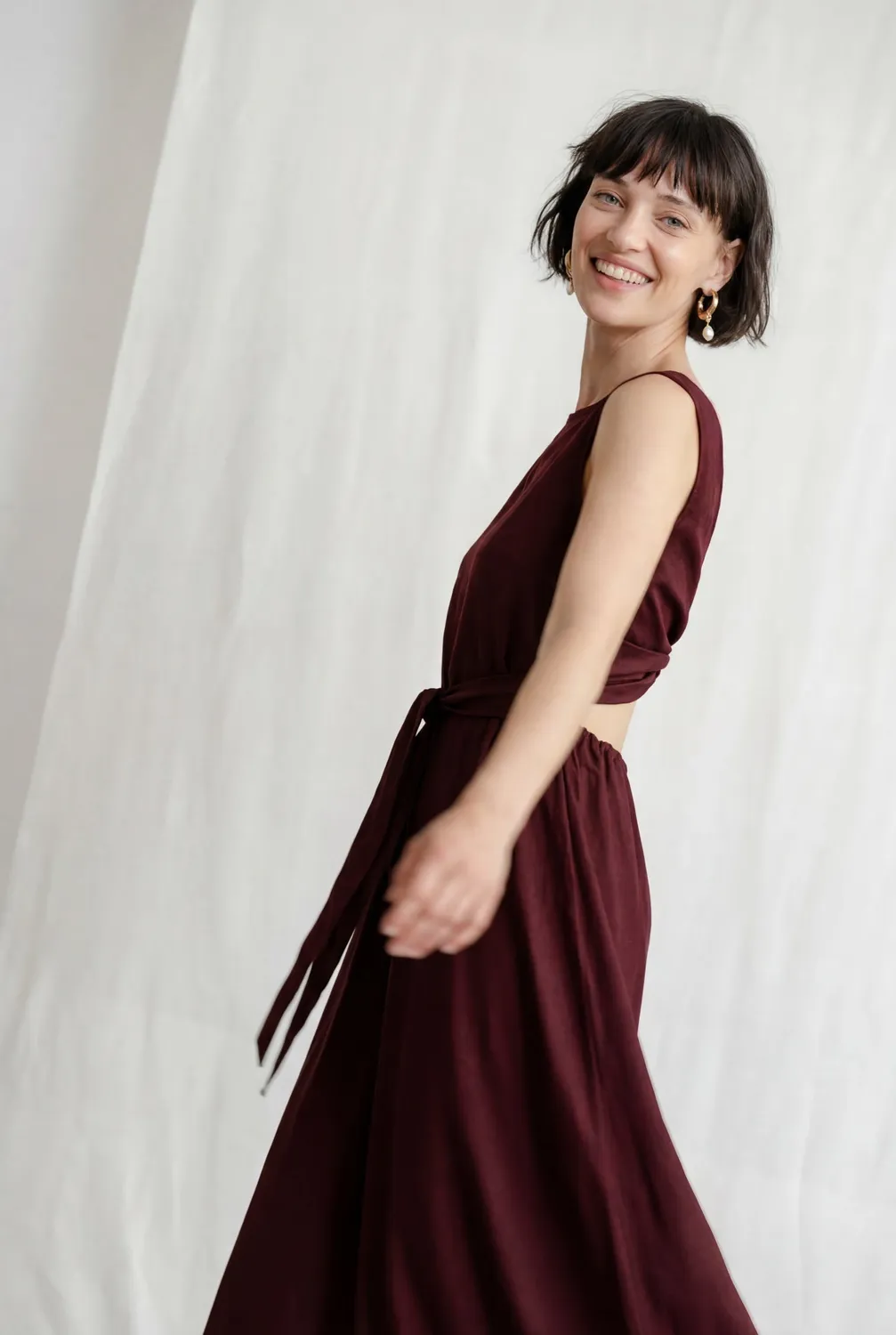Jyoti Khushi Grape vestito midi portafoglio uva