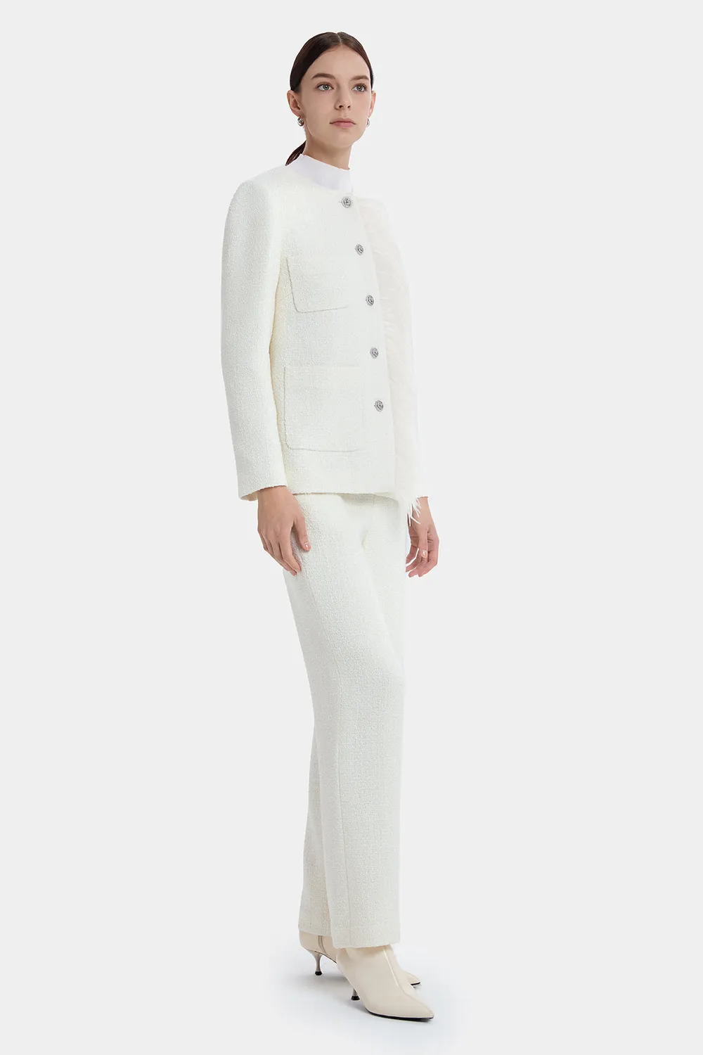 Ports LT9P055UFE011 pantaloni crema mix 6 classici lana