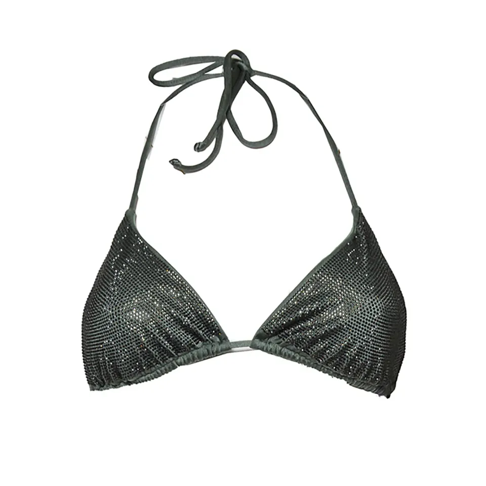 MC2 Saint Barth Anna top bikini verde militare