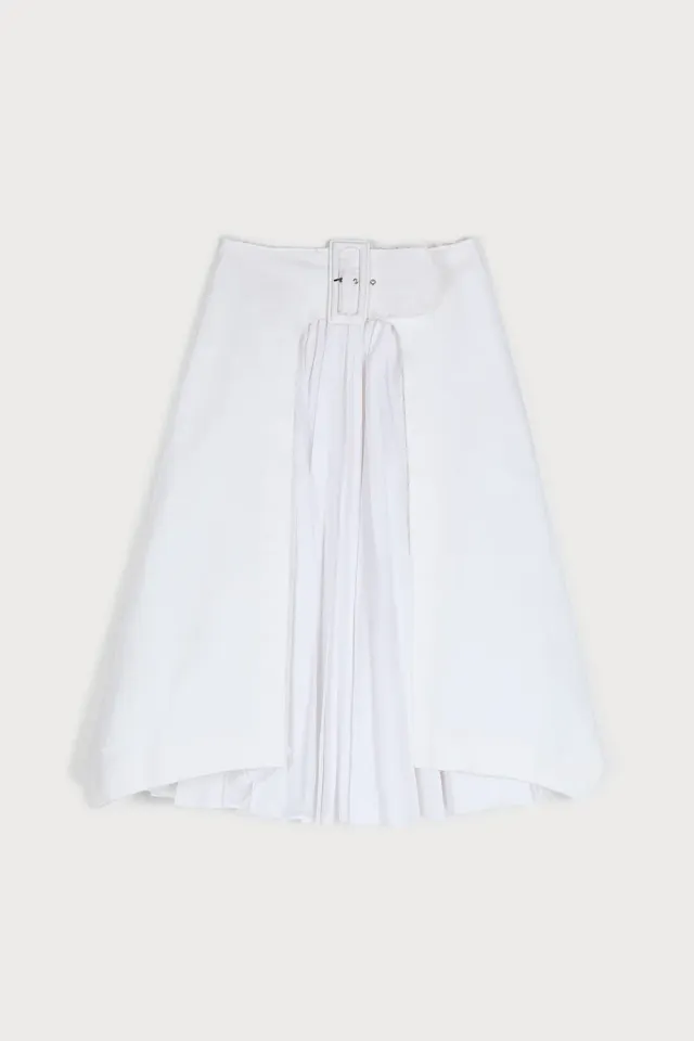 Ports Utility gonna bianca ottico con cintura