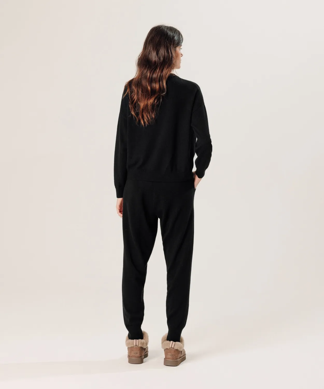 Rodier Maglione Ampio Girocollo Nero Cashmere 2 Fili