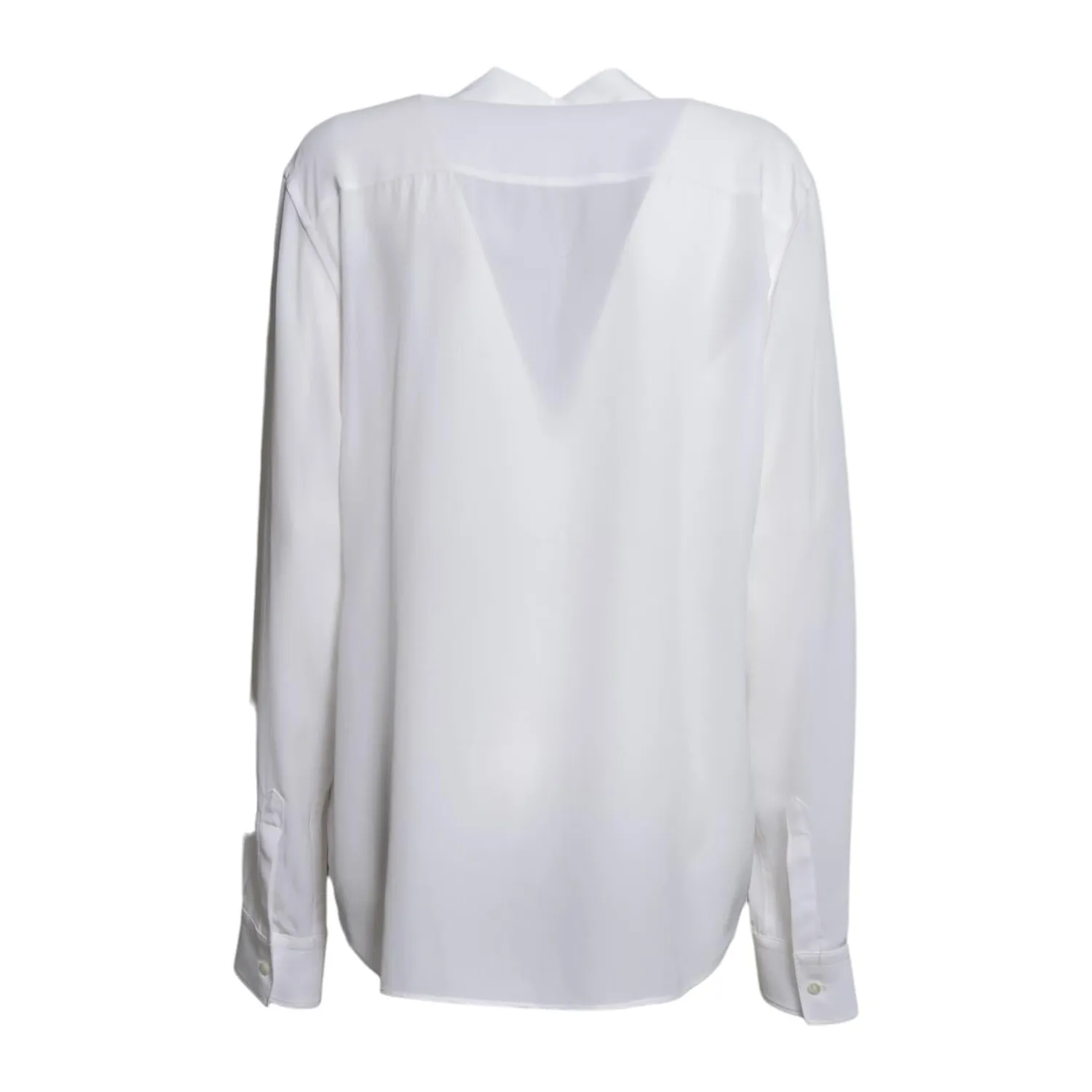 Aspesi 5422F753 camicia seta bianca