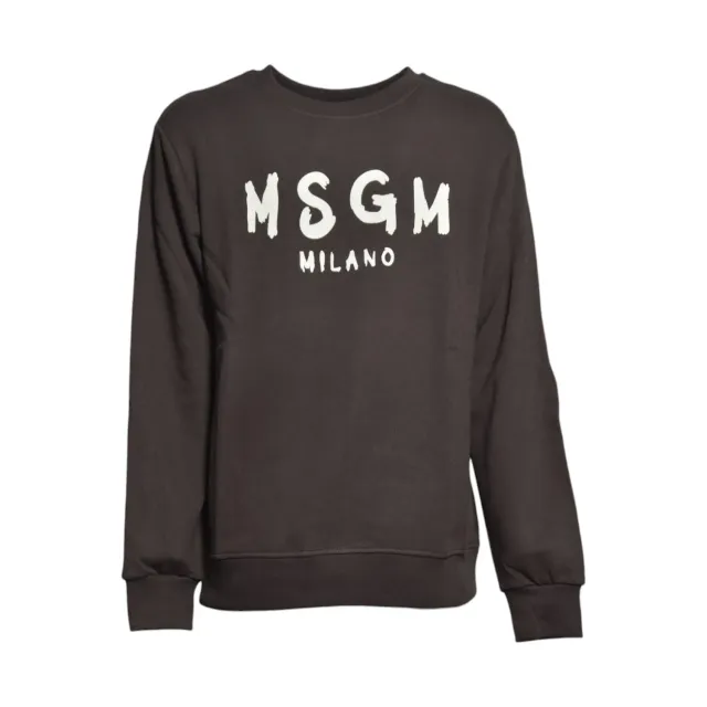 MSGM Junior F6MSJUSW009943 felpa marrone caffè cotone
