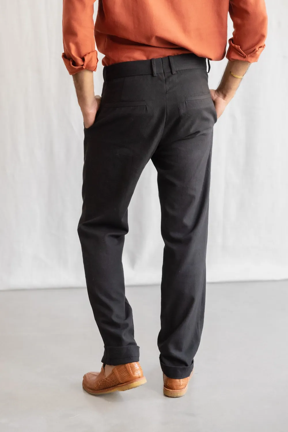 Jyoti Fair Works Sameer pantaloni uomo neri cotone
