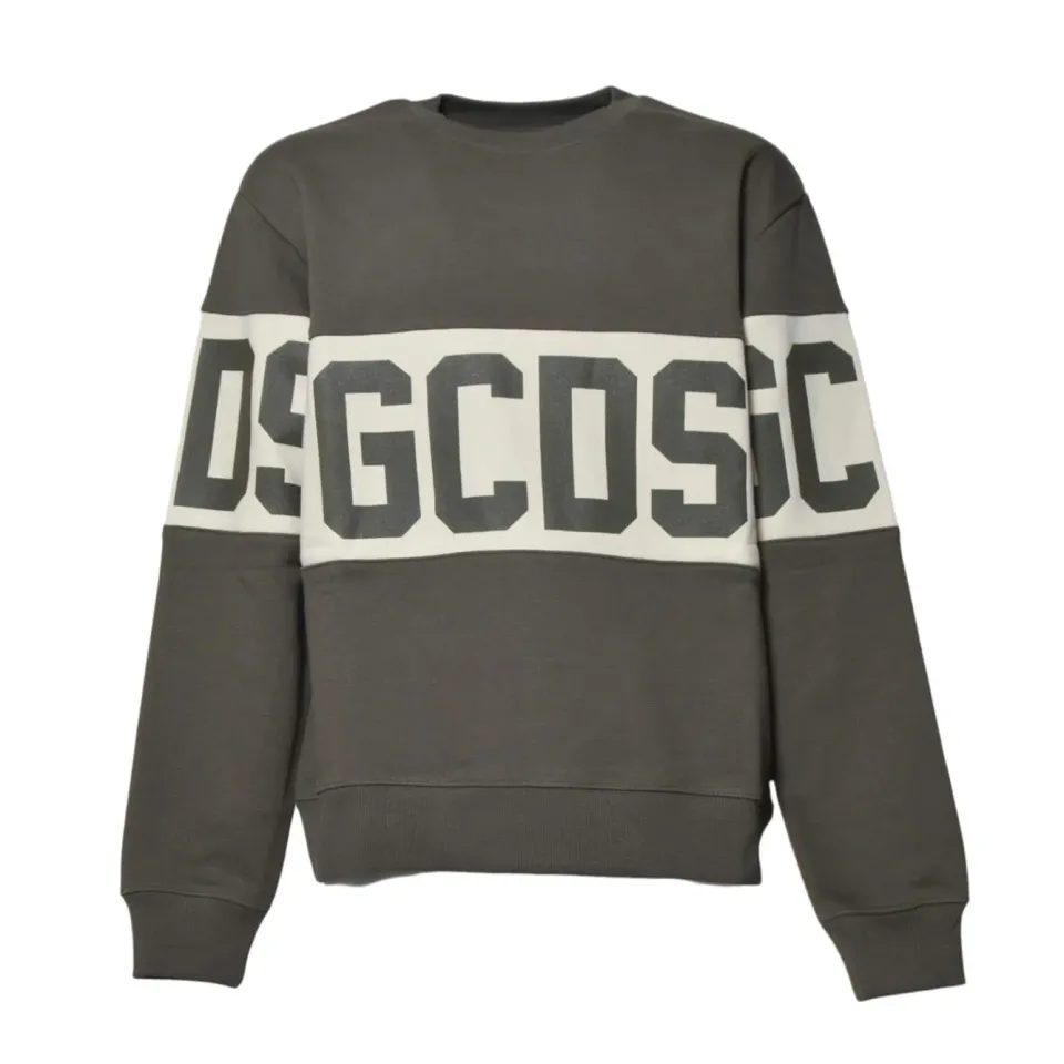 Gcds B1XM1511JD1 Felpa verde militare cotone
