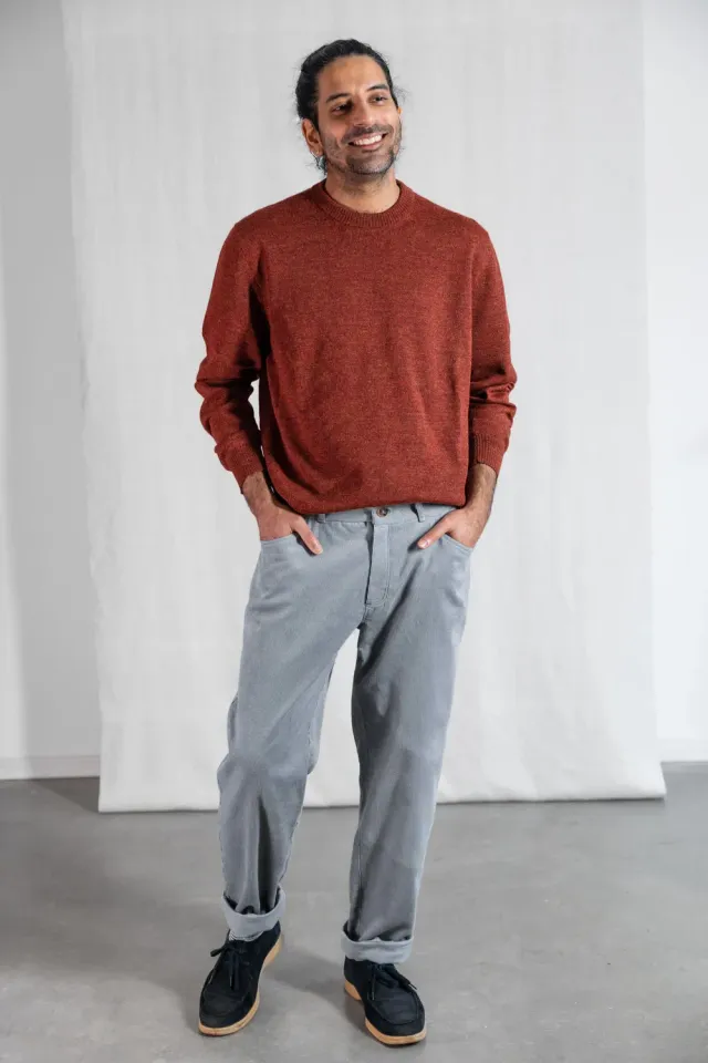Jyoti Fair Works Prakrit pantaloni velluto grigio