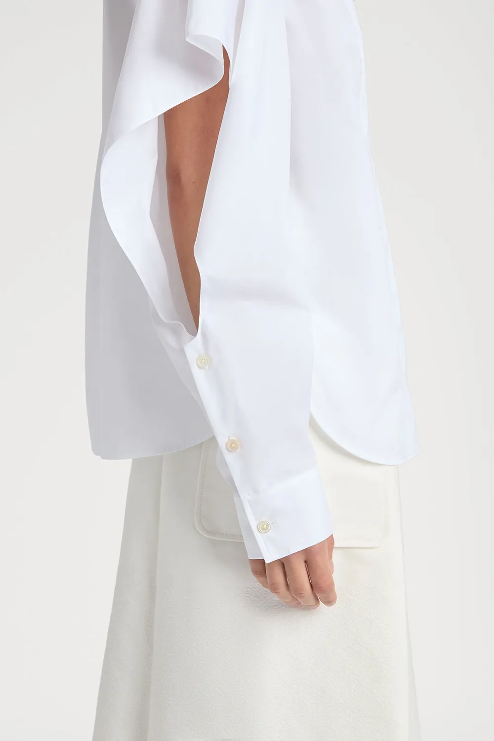 PORTS 1961 camicia bianca cut-out No.10 donna cotone