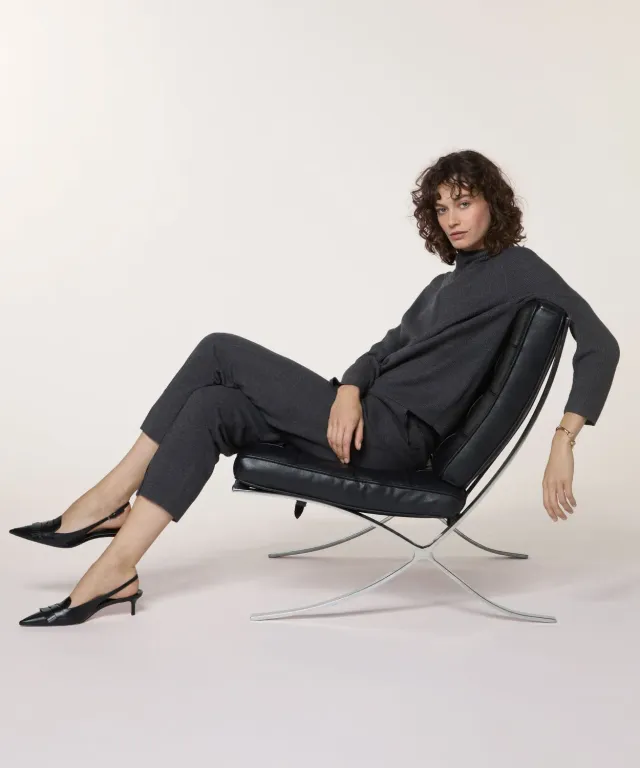 Rodier Pantaloni a sigaretta maglia Milano grigio scuro