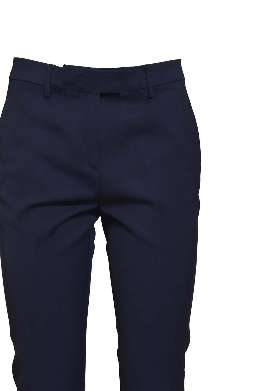 Etro 122301495 pantalone sigaretta blu 46 viscosa stretch slim