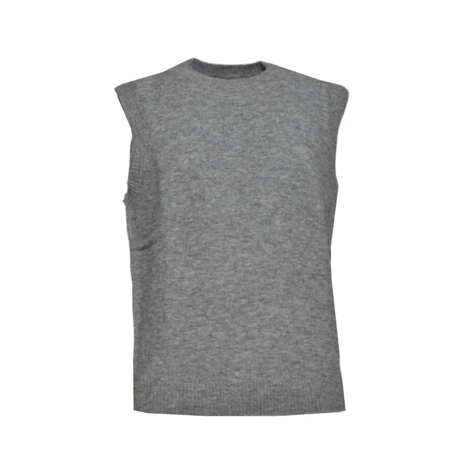 Saint Barth Nolan NOLN001 gilet grigio alpaca