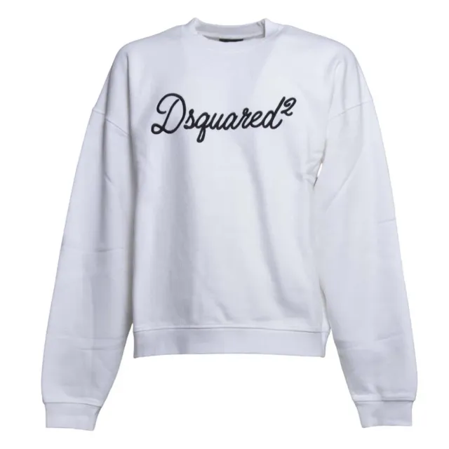 Dsquared2 S74GU0928D25029 felpa bianca relax fit