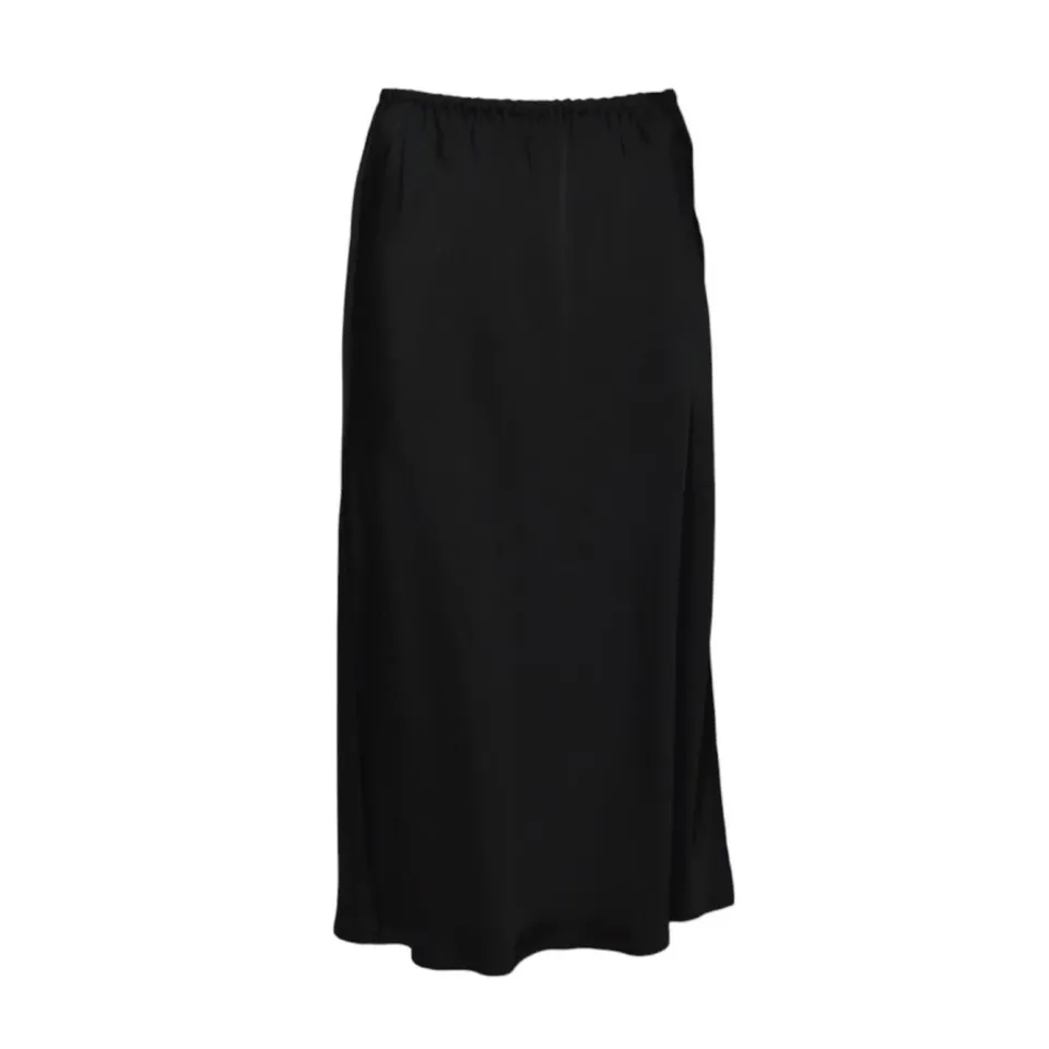 Jil Sander J04MA0107J65022 gonna midi raso nera