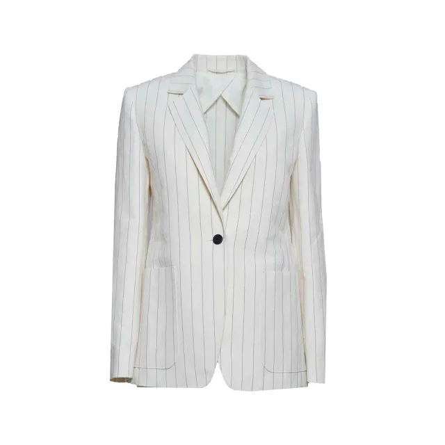 Max Mara Micron 2411041022600 blazer lino bianco 42