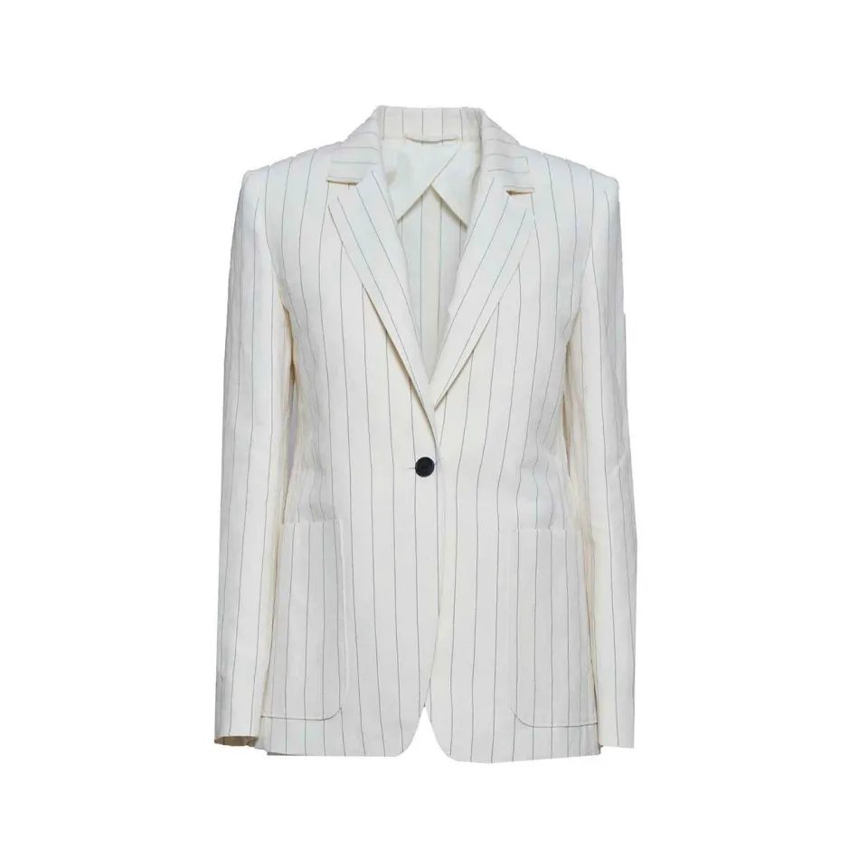 Max Mara Micron 2411041022600 blazer lino bianco 42