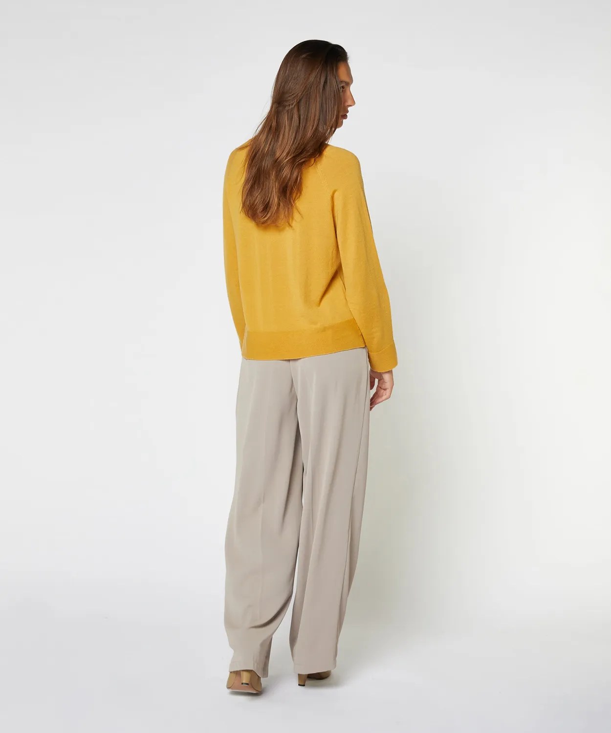 Rodier maglione girocollo merino oro raglan