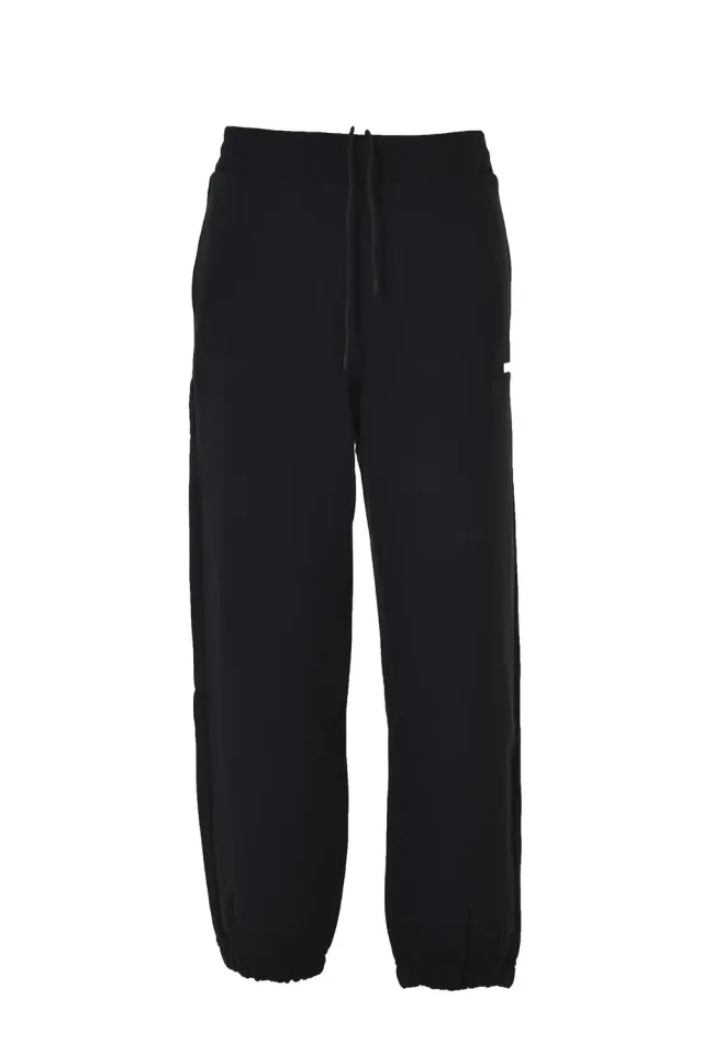 MSGM 2000MP500200000 pantalone tuta nero cotone