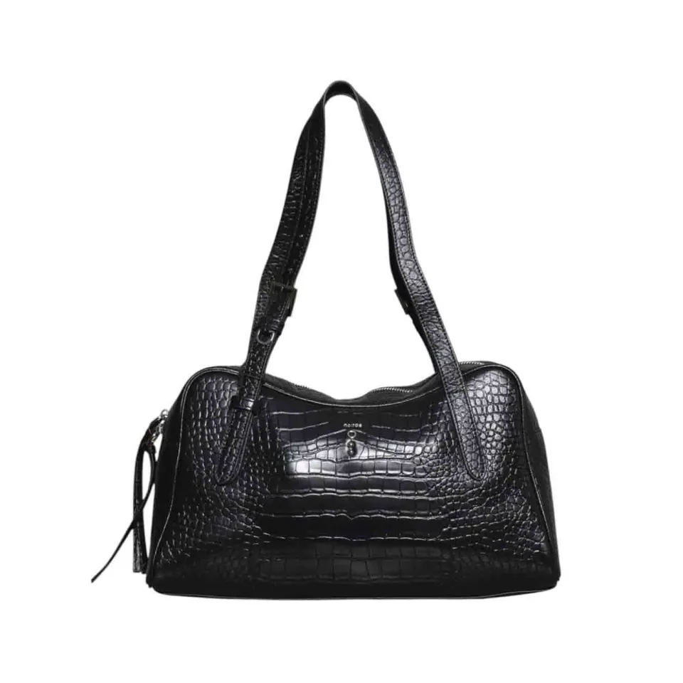 No:rae Clio Big N62SB620COL shopper donna nero cocco pelle