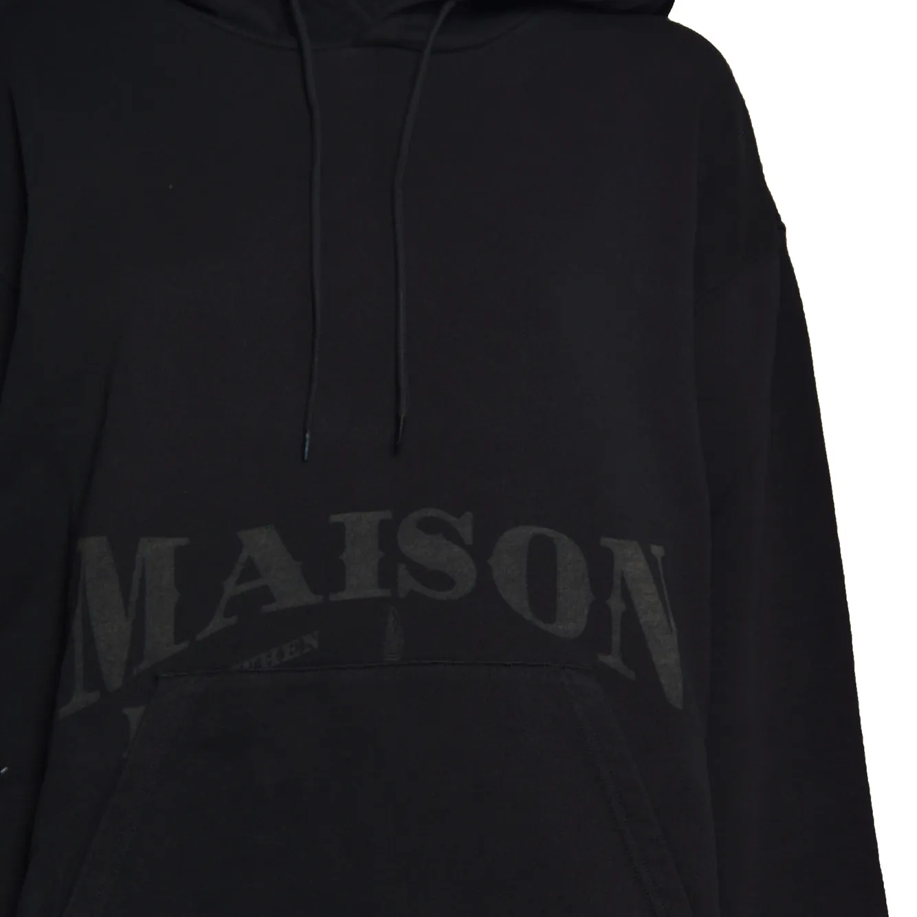 MM6 Maison Margiela SH0GU0049 felpa cotone nero