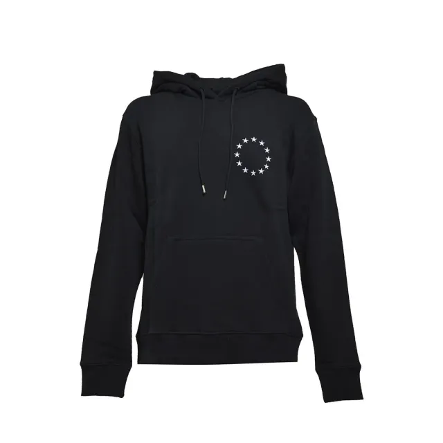 Etudes C00ME251A01599 felpa cappuccio nero stelle