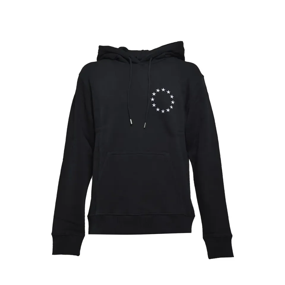 Etudes C00ME251A01599 felpa cappuccio nero stelle