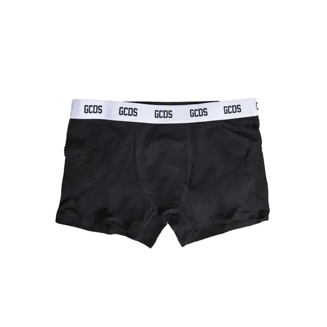 Gcds Z0MEQU309J118 boxer nero/bianco 2 pack logo