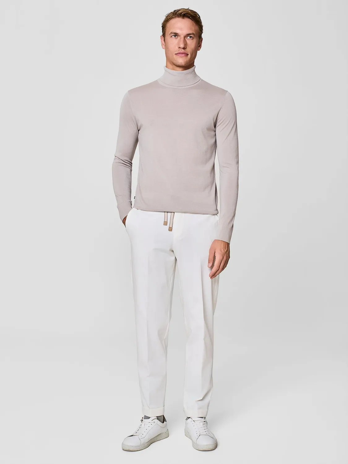 Paul Taylor dolcevita seta cashmere burro ultralight