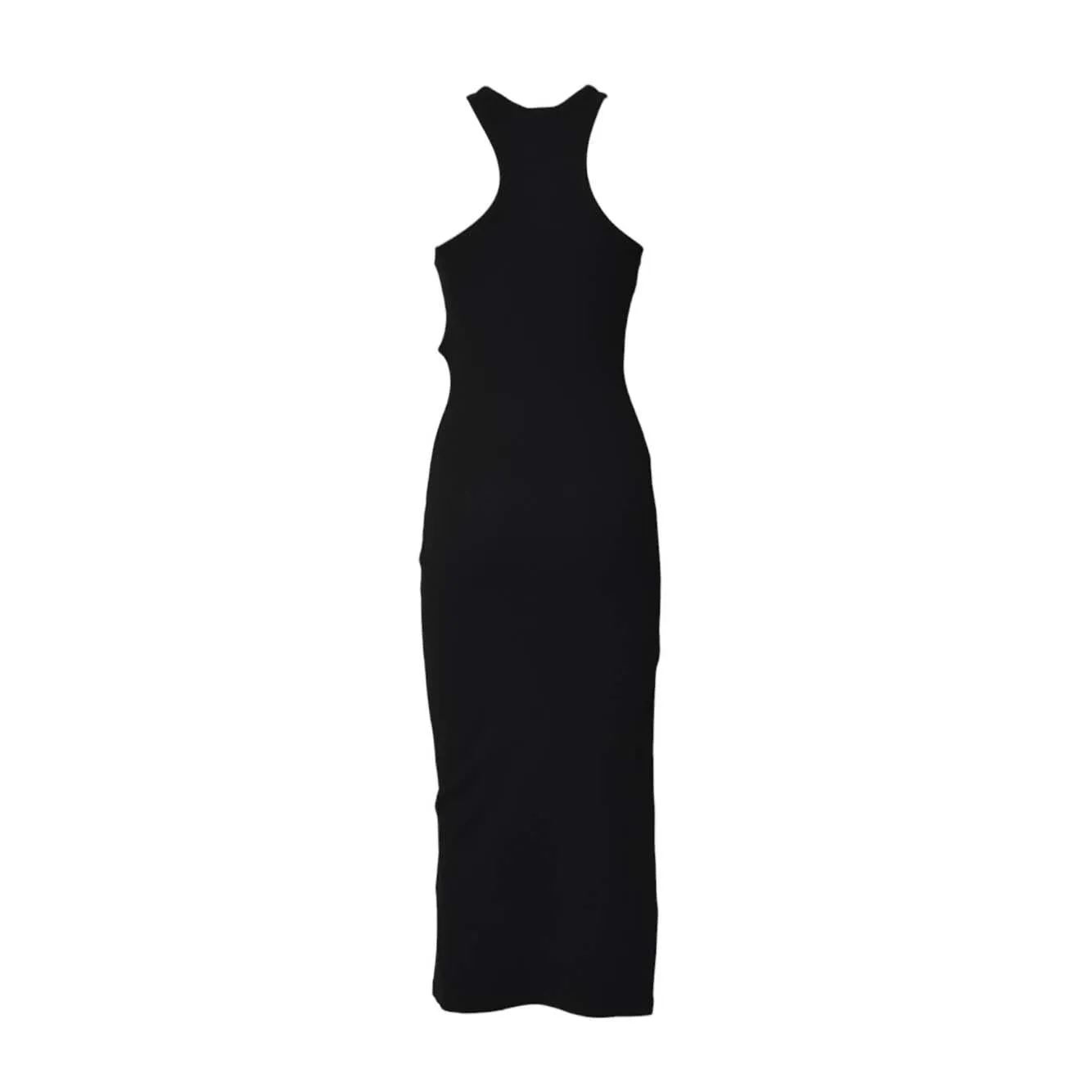 Courrèges 125JRO586JS0194 abito lungo nero in cotone