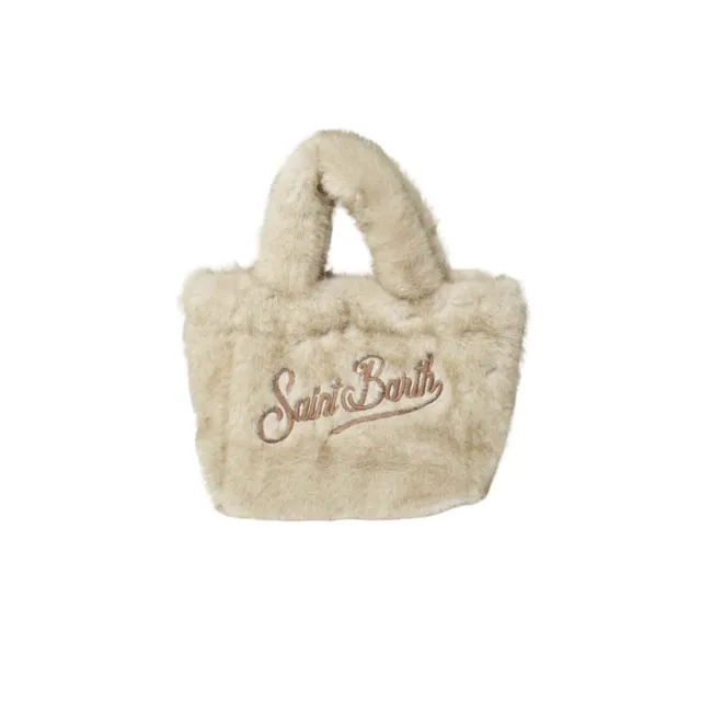 Saint Barth Vanity Mini VAMI021 tote beige soft fur taglia UNI