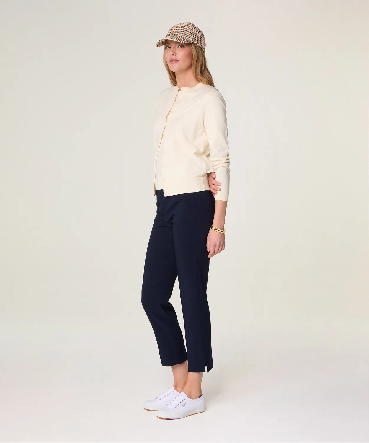 Rodier Twin-Set Cotone Maglia + Cardigan Bianco Ecru