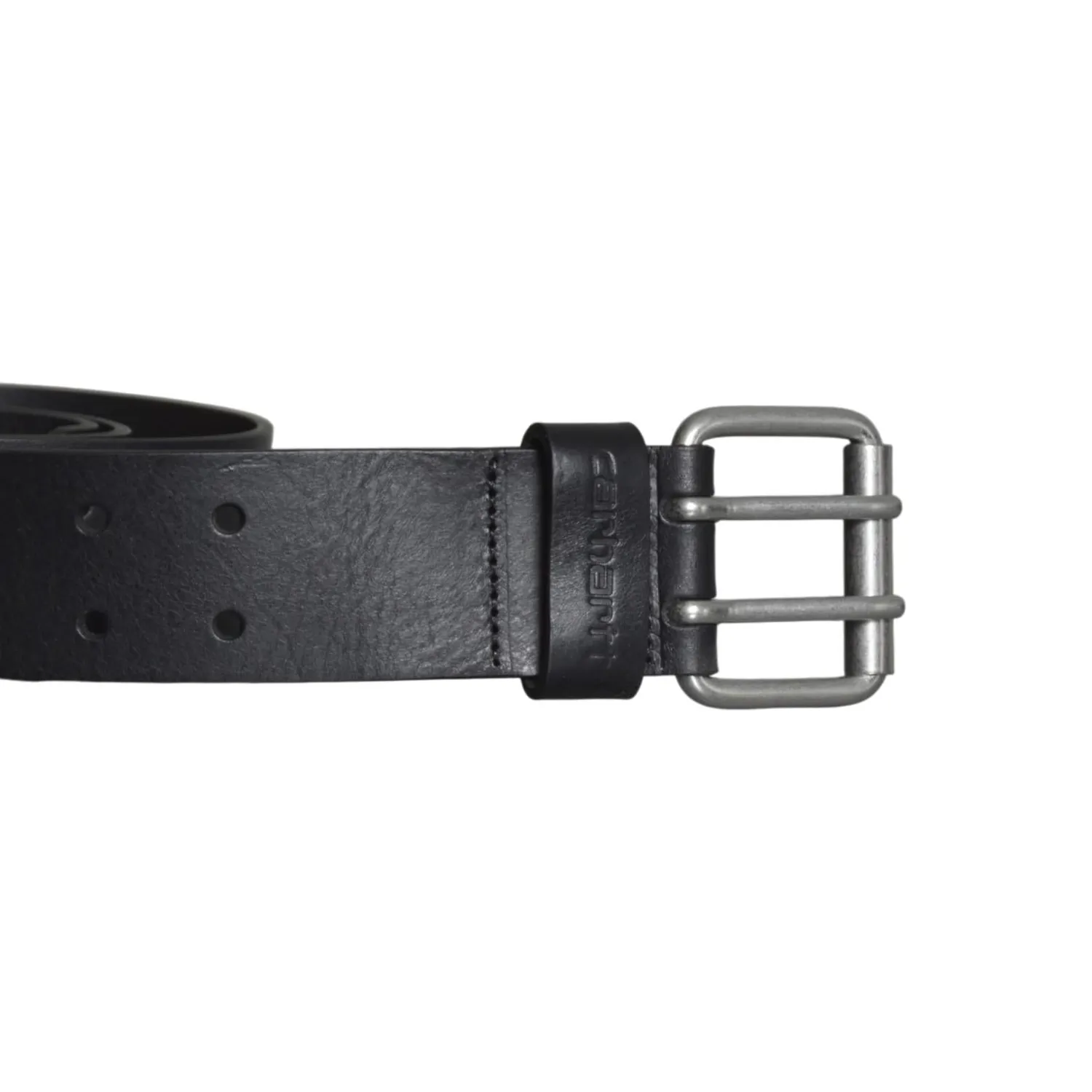 Carhartt WIP I036105 Double Script cintura nera pelle