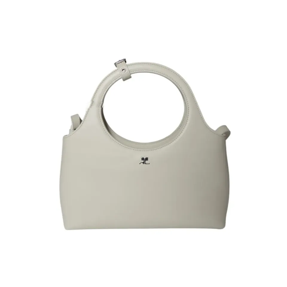 Courrèges Holy Day borsa a mano pelle bianco gesso