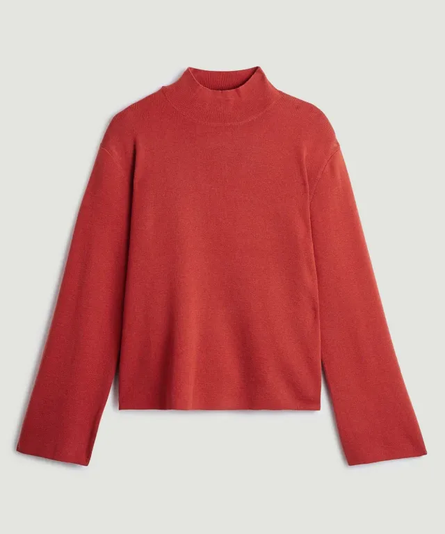 Rodier Maglione Collo Rialzato arancione ruggine S-XL