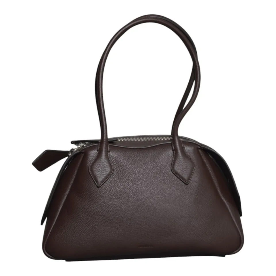 Minobossi Fold Angie borsa mano marrone vitello