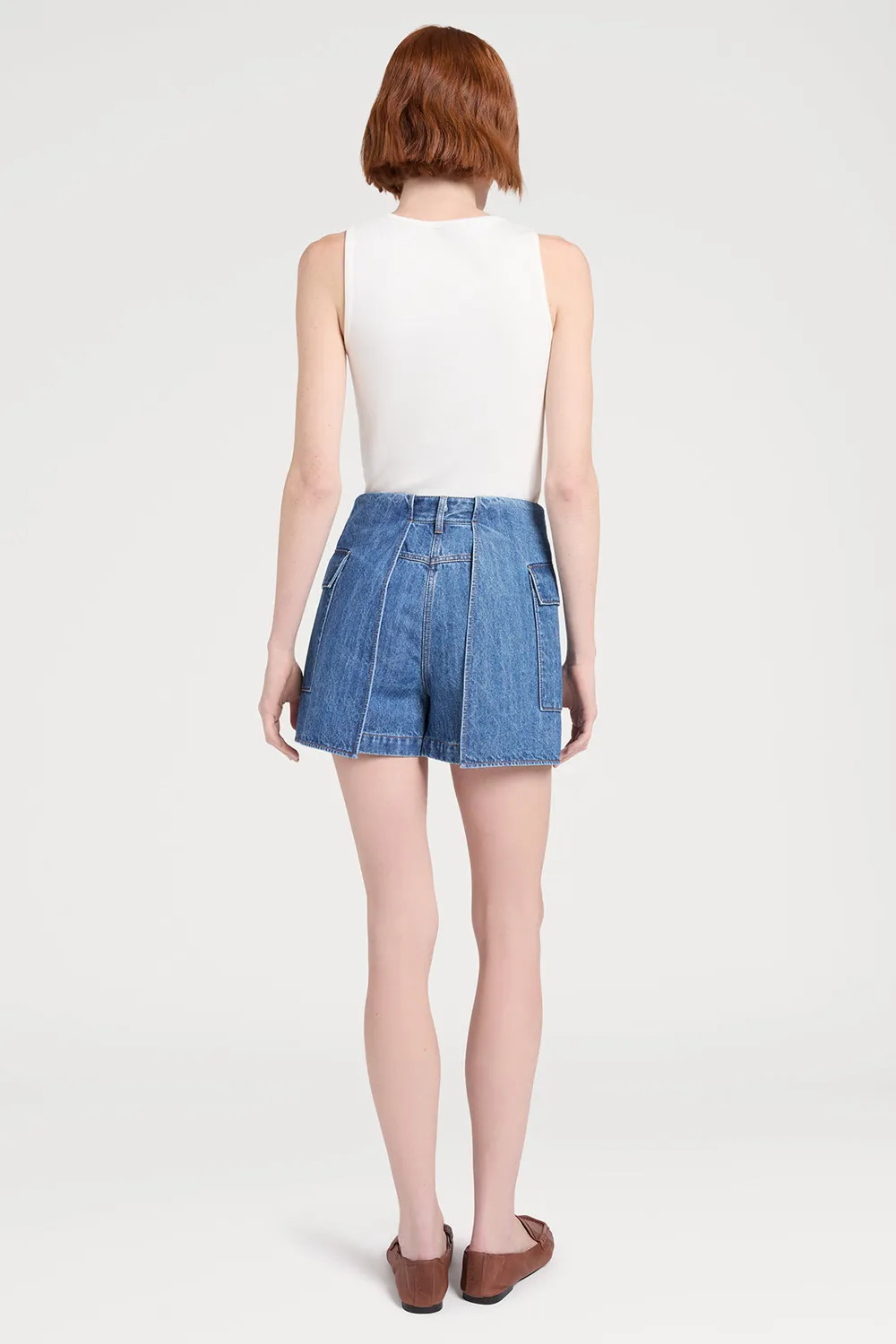 PORTS 1961 Utility Pocket shorts denim indaco