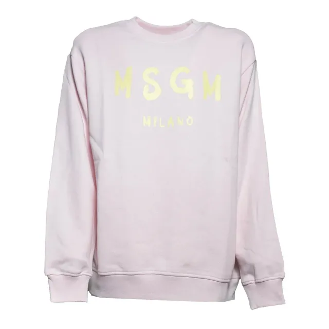 MSGM Junior S6MSJUSW007 felpa rosa cotone