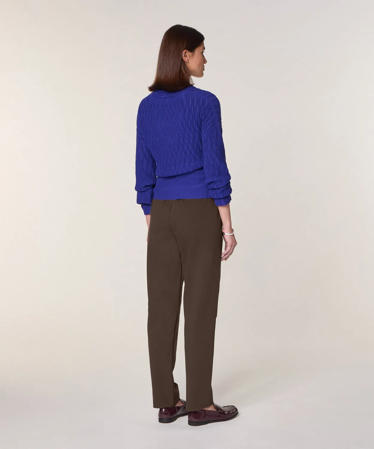 Rodier gilet avvolgente lana merino blu oltremare